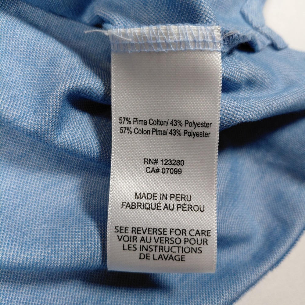 Travis Mathew Mens Polo Shirt Blue Gray The Golf Club Resort Pima Cotton Size M - Picture 7 of 15